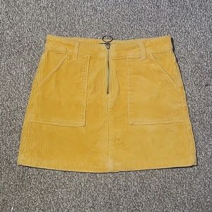 Mustard corduroy skirt